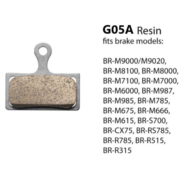 Shimano G05A-RX resin Pad & Spring Non Finned