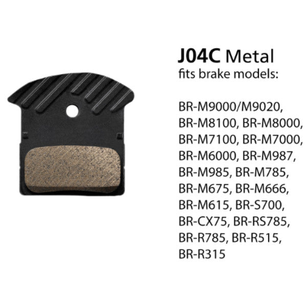 Shimano BR-M9000 Metal Pad & Spring J04C w/Fin