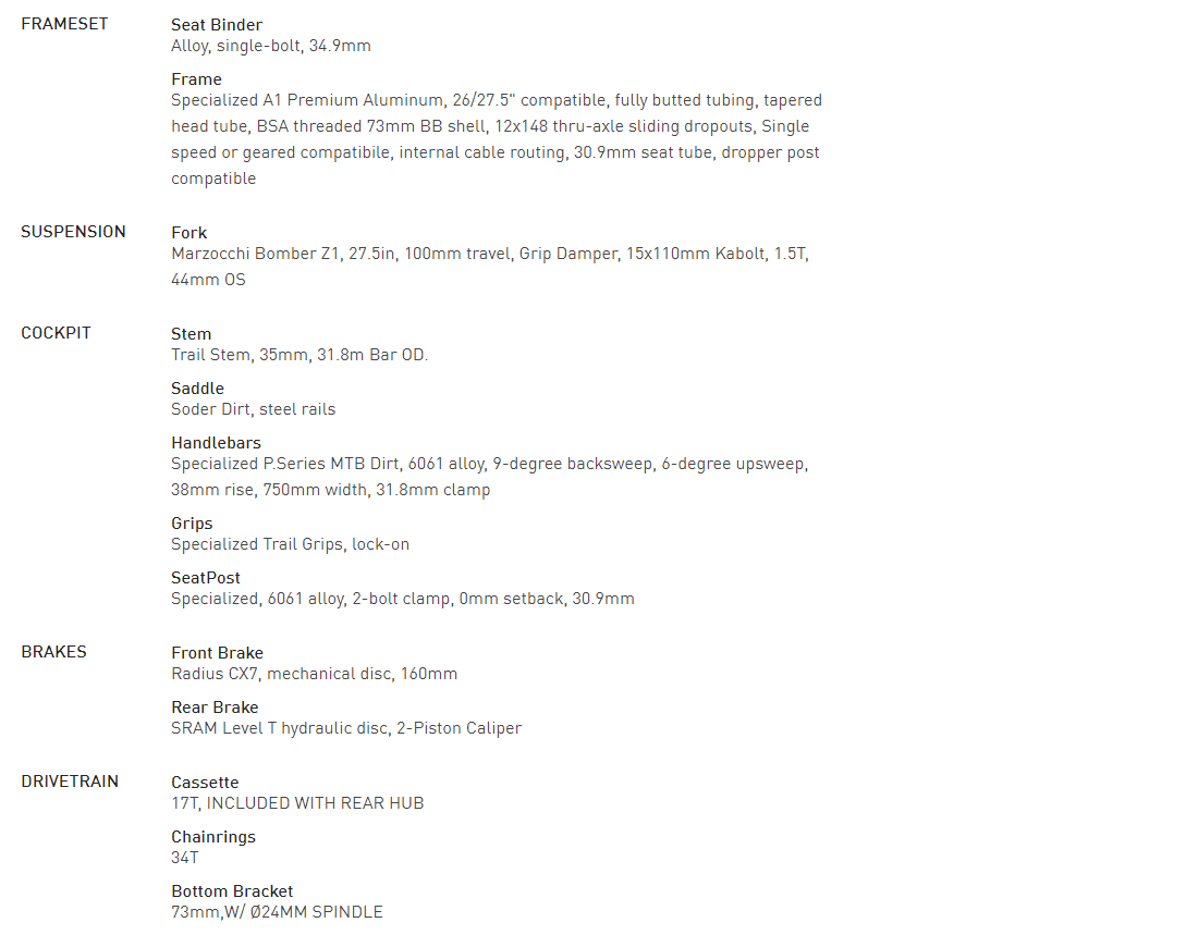 Specialized P Series P4 27.5"