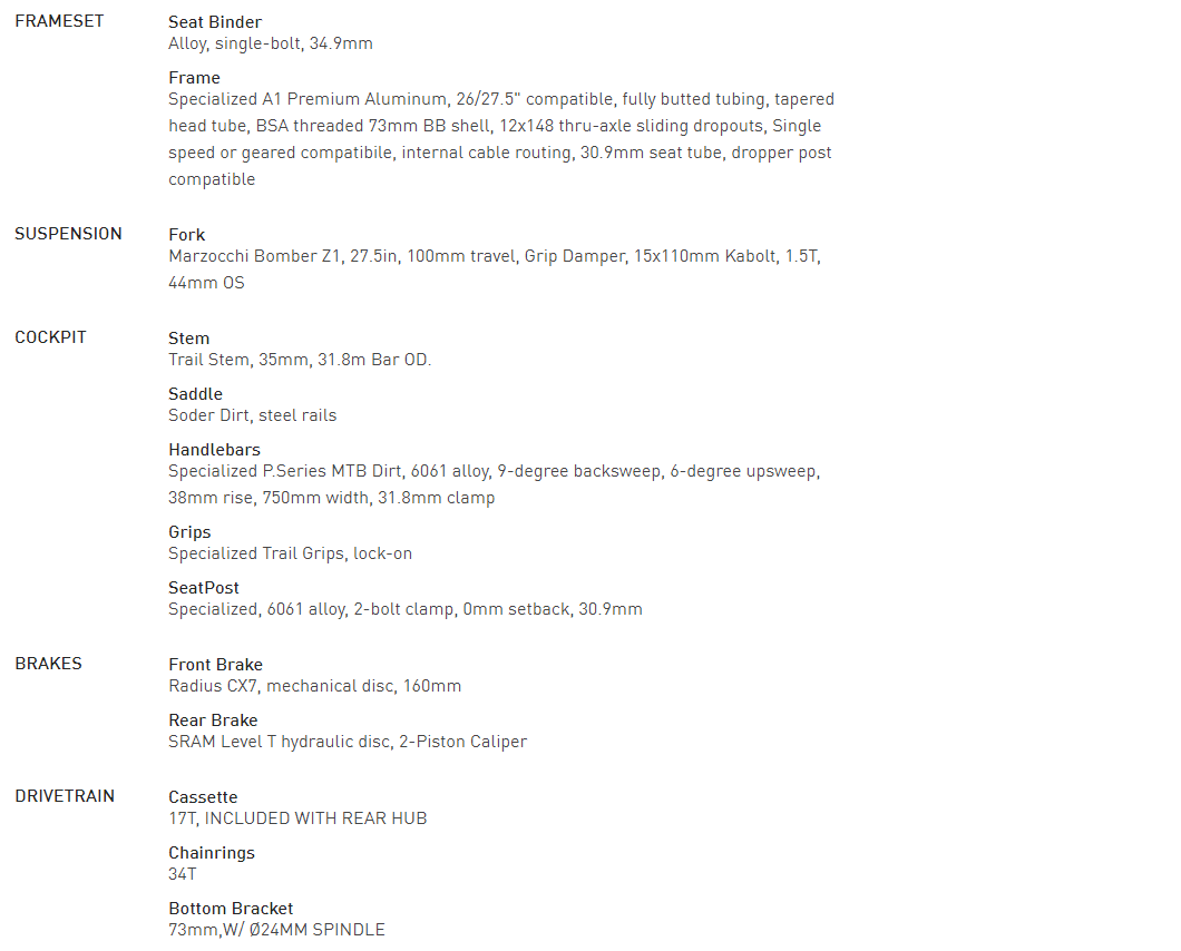 Specialized P Series P3 26"