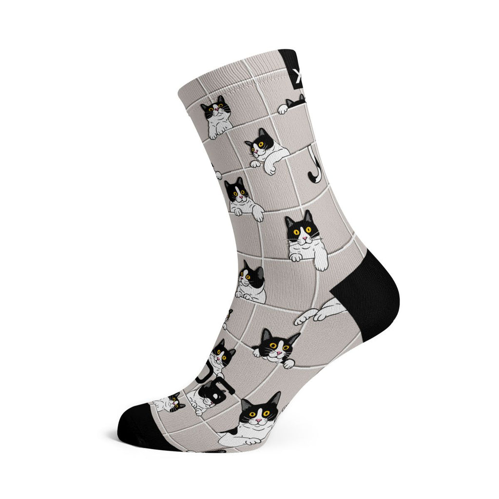 SOX FOOTWEAR - PEEKABOO PAWS CREW SOCKS