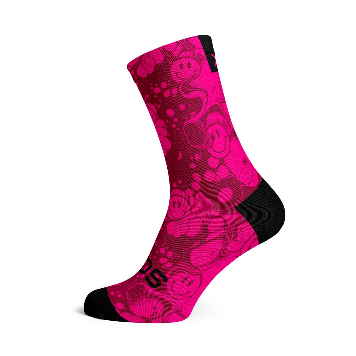 SOX FOOTWEAR - NEON SLIDE PINK CREW SOCKS