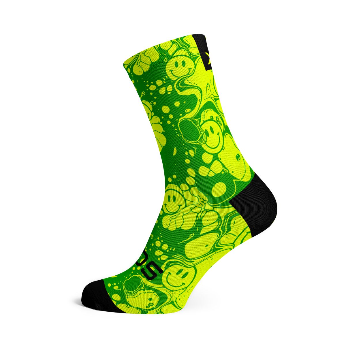 SOX FOOTWEAR - NEON SLIDE YELLOW CREW SOCKS