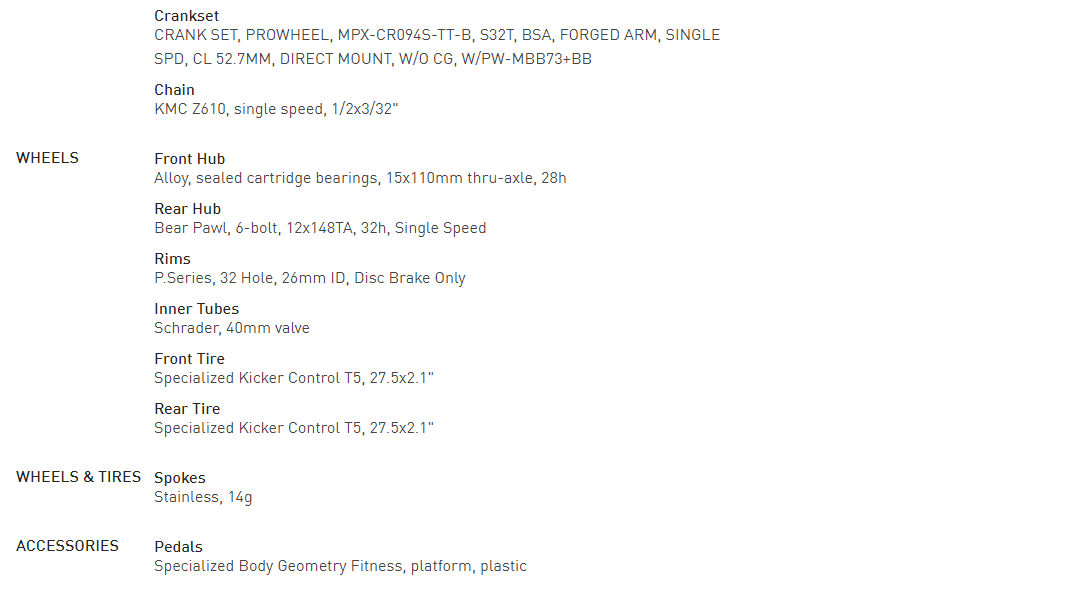 Specialized P Series P4 27.5"