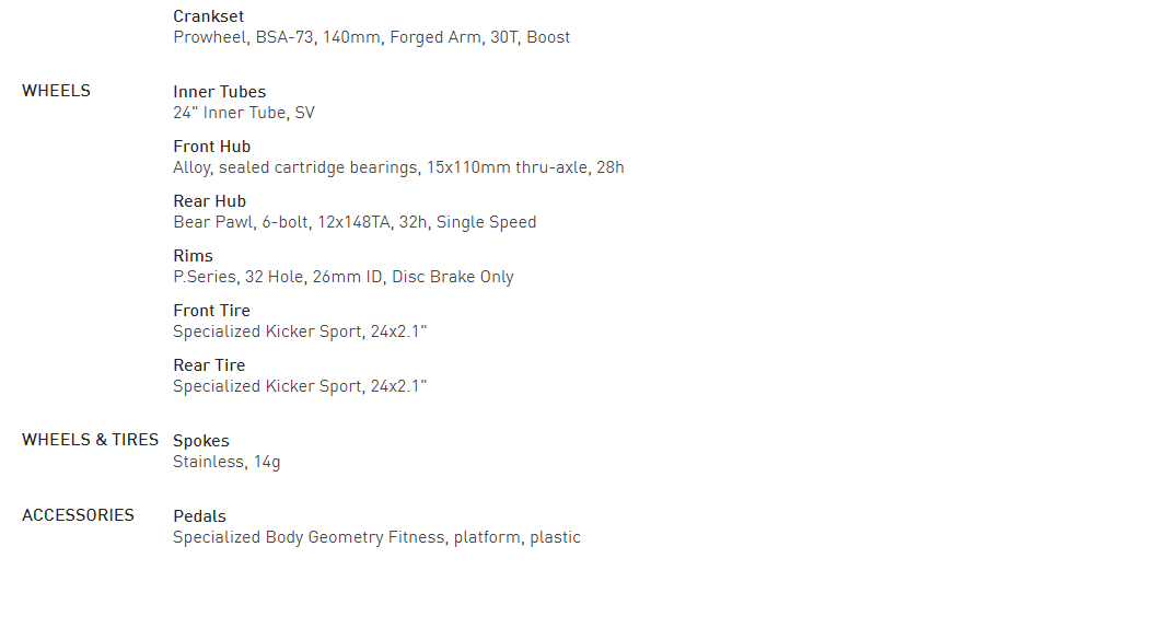 Specialized P Series P2 24"