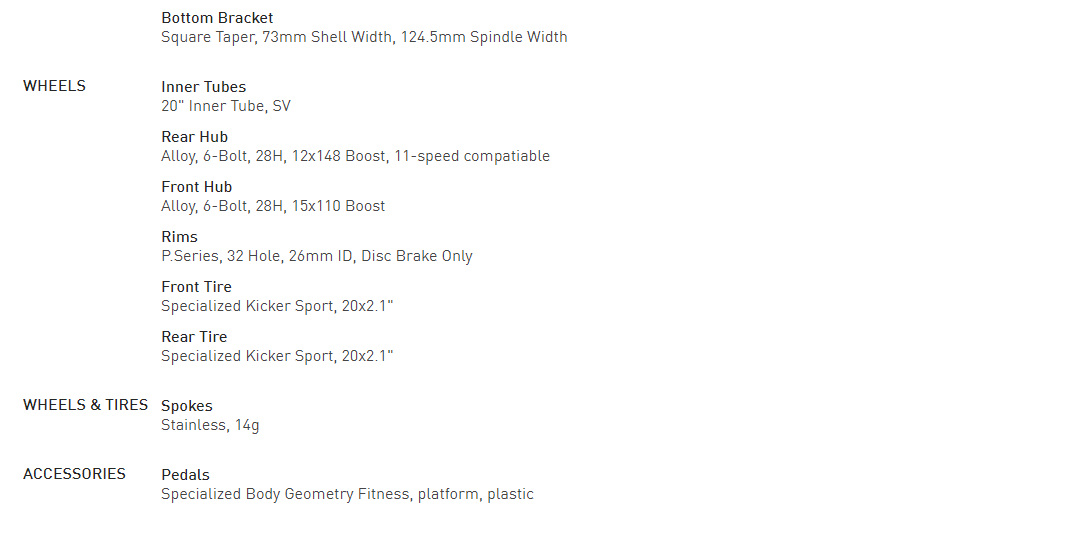 Specialized P Series P1 20"