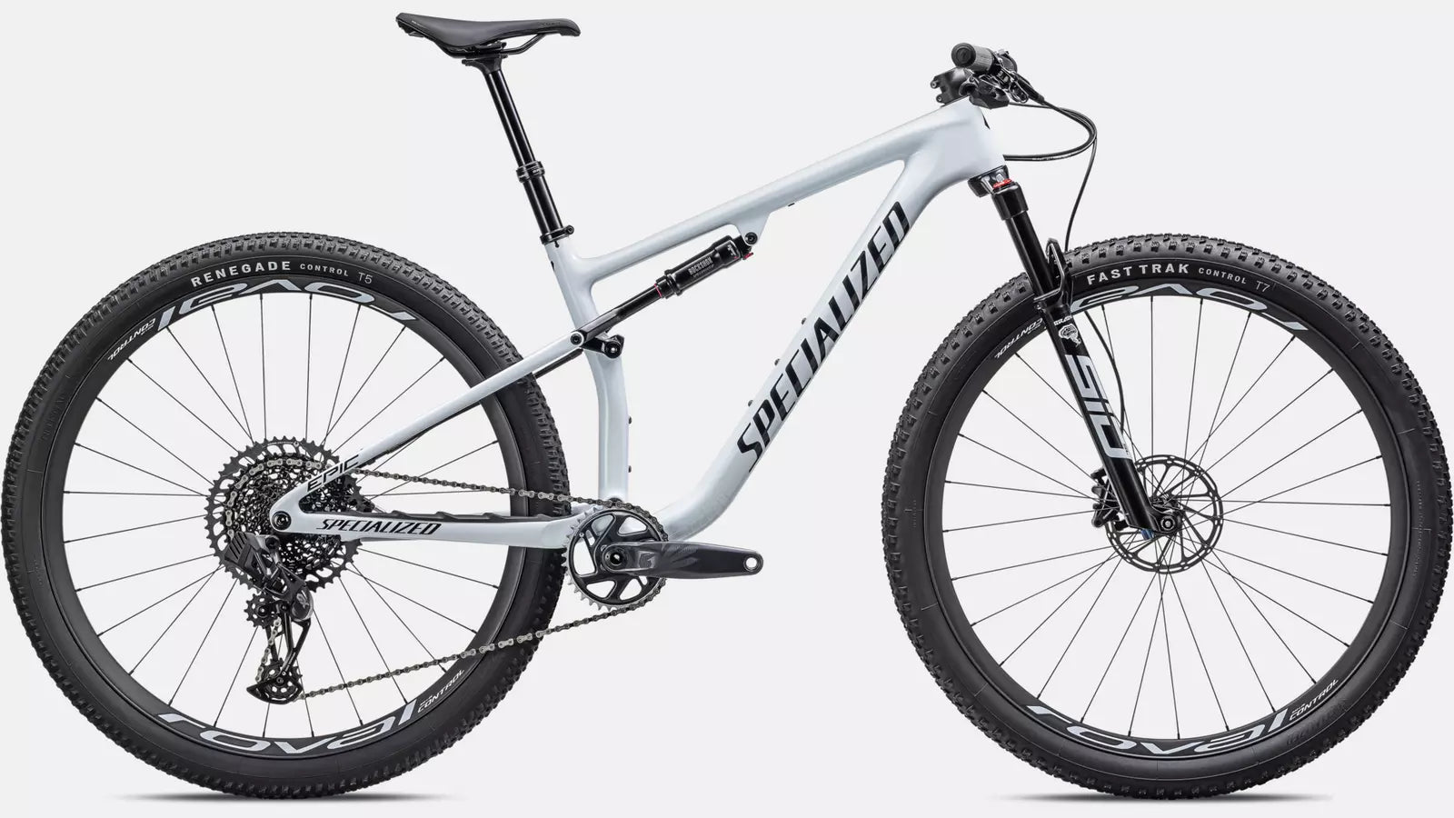 White full best sale suspension mountain bike