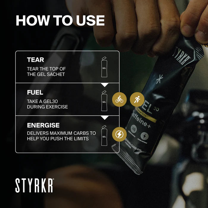 Styrkr Gel GEL30 Caffeine Dual-Carb Energy Gel Cola