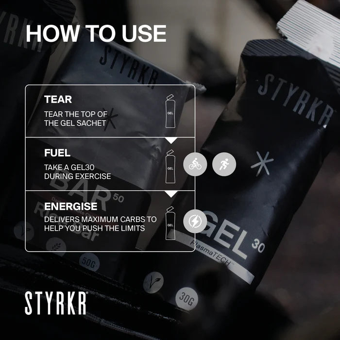 Styrkr Gel GEL30 Citrulline Dual-Carb Energy Gel Strawberry/Raspberry