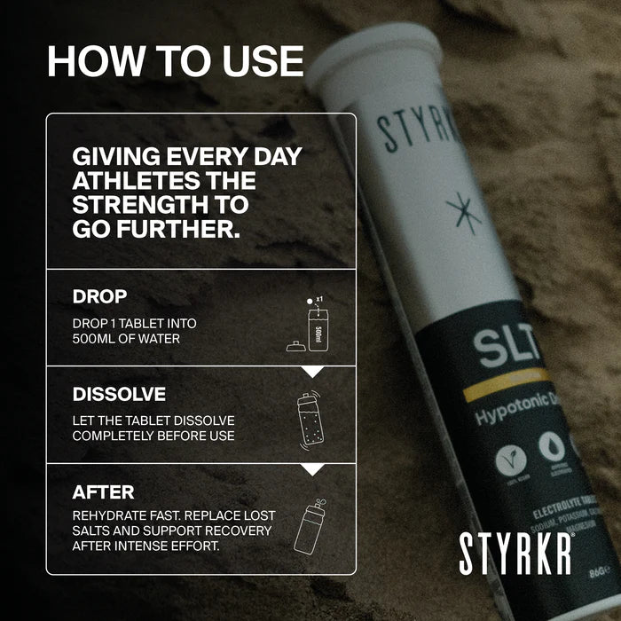 Styrkr Electrolyte SLT07 Hypotonic 1000 Mild Citrus Quad-Blend Effervescent Tablets