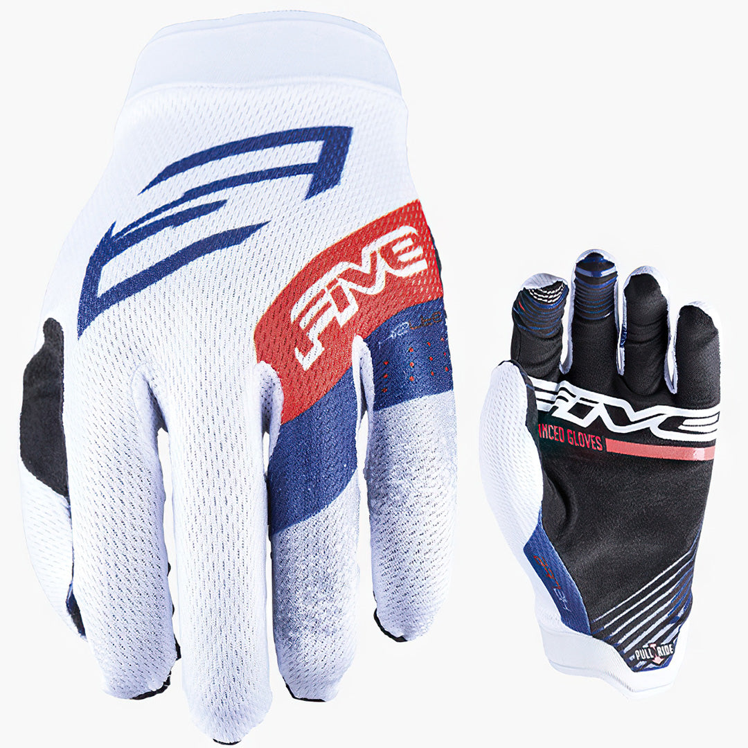 FIVE XR-Lite MTB Gloves - Stripes White