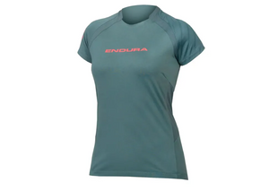 Endura Women's SingleTrack Shotsleeve Jersey Moss