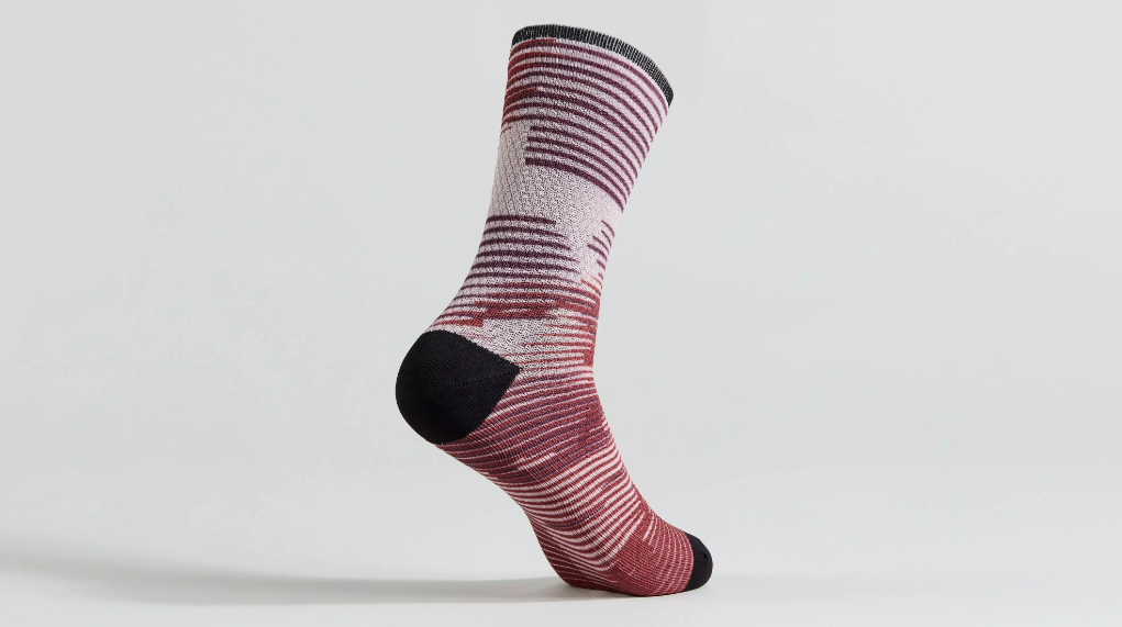 Specialized Soft Air Mid Sock Maroon Blur