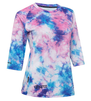 DHaRCO Womens 3/4 Sleeve Jersey Tie Dye