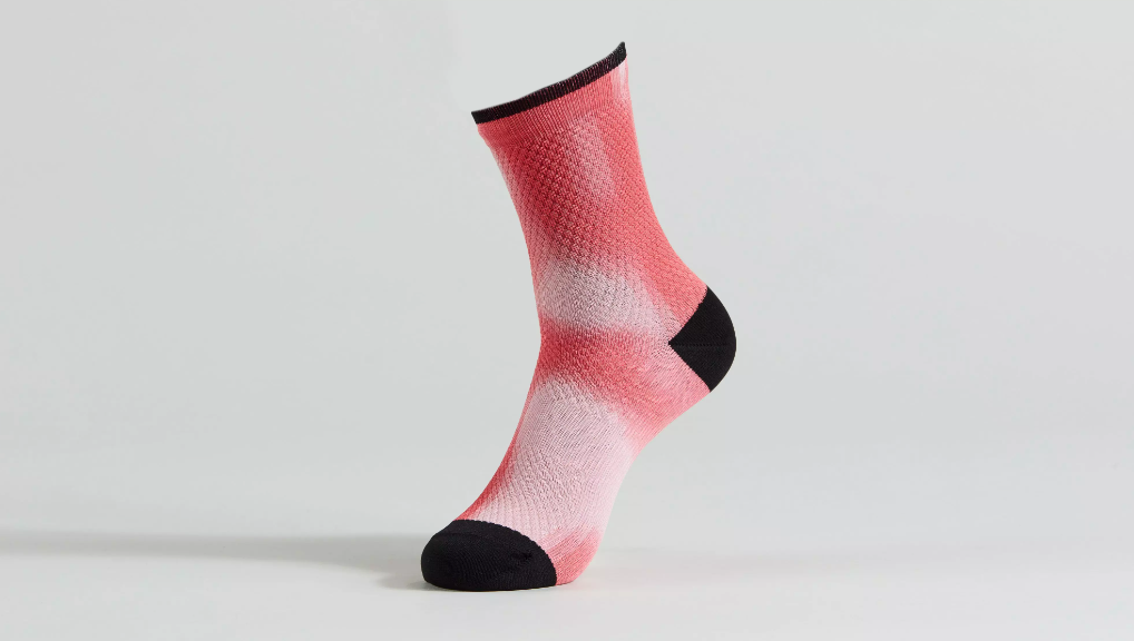 Specialized Soft Air Mid Sock Vivid Coral Distortion