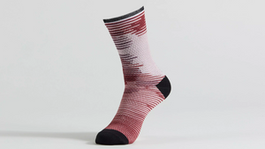 Specialized Soft Air Mid Sock Maroon Blur