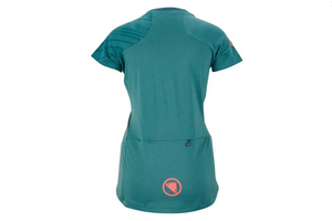 Endura Women's SingleTrack Shotsleeve Jersey Moss