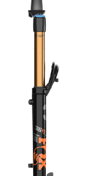 Fox 2022, 36, K, Float, 29in, F-S-E-Optomized, 160, Grip 2, HSC, LSC, HSR LSR, Shiny Blk, Orange/Gloss Blk Logo, 15QRx110, 1.5 T, 58HT, 44mm Rake, AM