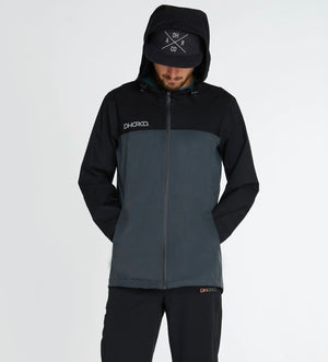 DHaRCO Mens Rain Jacket Black Grey